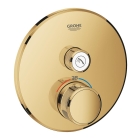Внешняя часть термостата для душа GROHE Grohtherm SmartControl на 1 потребителя, круглая, холодный рассвет глянец (29118GL0)