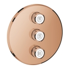 Внешняя часть переключателя потоков GROHE Grohtherm SmartControl на 3 положения, круглая, теплый закат глянец (29122DA0)