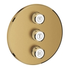 Внешняя часть переключателя потоков GROHE Grohtherm SmartControl на 3 положения, круглая, холодный рассвет матовый (29122GN0)