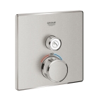 Внешняя часть термостата для душа GROHE Grohtherm SmartControl на 1 потребителя, квадратная, суперсталь (29123DC0)