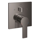 Внешняя часть смесителя для ванны GROHE Allure скрытого монтажа на 3 потребителя, квадратная, темный графит глянец (29176A01)