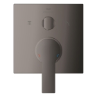 Внешняя часть смесителя для ванны GROHE Allure скрытого монтажа на 3 потребителя, квадратная, темный графит глянец (29176A01)