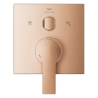 Внешняя часть смесителя для ванны GROHE Allure скрытого монтажа на 3 потребителя, квадратная, теплый закат матовый (29176DL1)