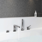 Смеситель для ванны GROHE Plus на 4 отверстия, на край ванны, темный графит матовый (29307AL3)
