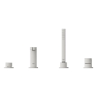 Смеситель для ванны GROHE Plus на 4 отверстия, на край ванны, суперсталь (29307DC3)