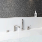 Смеситель для ванны GROHE Plus на 4 отверстия, на край ванны, суперсталь (29307DC3)