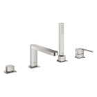 Смеситель для ванны GROHE Plus на 4 отверстия, на край ванны, суперсталь (29307DC3)