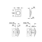Панель смыва для писсуара GROHE Surf, 1 режим, хром (37018000)