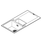 Мойка GROHE K500 с 1,5 чашей, 1000 x 500 мм, серый гранит (31646AT0)