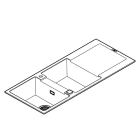 Мойка GROHE K500 с двумя чашами, 1160 x 500 мм, серый гранит (31647AT0)