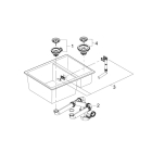 Мойка GROHE K500 с 1,5 чашей, 555 x 460 мм, черный гранит (31648AP0)