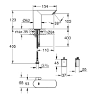 Смеситель для раковины GROHE BauCosmopolitan E инфракрасный, хром (36451000)