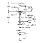 Смеситель для раковины GROHE Lineare, XS-size, хром (23790001)