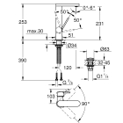 Смеситель для раковины GROHE Plus, L-size, хром (23873003)
