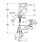 Смеситель для раковины GROHE Plus, L-size, хром (23843003)
