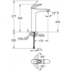Смеситель для раковины GROHE Eurostyle, XL-size, белая луна (23570LS3)