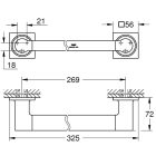Ручка для ванны GROHE Allure, холодный рассвет матовый (40955GN1)