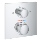 Внешняя часть термостата для ванны GROHE Allure скрытого монтажа на 2 потребителя, квадратная, хром (19446002)