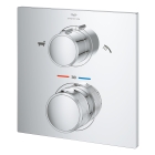 Внешняя часть термостата для ванны GROHE Allure скрытого монтажа на 2 потребителя, квадратная, хром (19446002)