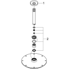 Верхний душ GROHE Rainshower Cosmopolitan Metal 210, 8,5 л/мин, 1 режим, 142 мм, хром (26063000)