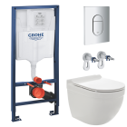 Комплект инсталляции GROHE NW0145/S с унитазом AQUAme AQM2006 и сиденьем с микролифтом (NW0185/S)