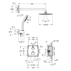 Набор для комплектации душа с Rainshower Cosmopolitan 210, GROHE Grohtherm, хром, (34734000)