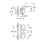 Смеситель для душа GROHE Eurostyle, белая луна (23722LS3)