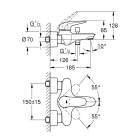 Смеситель для ванны GROHE Eurostyle, хром (23726003)