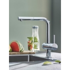 Смеситель для кухни GROHE Blue Pure Minta с функцией фильтрации, с фильтром в комплекте, хром (30393000)