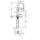 Смеситель для кухни GROHE Essence профессиональный, темный графит глянец (30294A00)