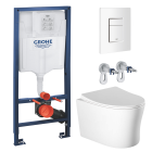 Комплект инсталляции GROHE Rapid SL 38772SH0 с унитазом Aquatek НИКА AQ2009-00 и сиденьем с микролифтом (NW0327)