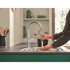 Смеситель для кухонной мойки GROHE BauLoop с вытяжным изливом, хром (30543000)