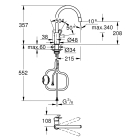 Смеситель для кухонной мойки GROHE BauLoop с вытяжным изливом, хром (30543000)