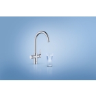 Смеситель для кухонной мойки GROHE Blue Pure BauCurve с функцией фильтрации, с фильтром UltraSafe в комплекте, хром (30582000)