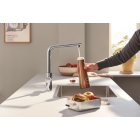 Смеситель для кухонной мойки GROHE Blue Pure Eurosmart с функцией фильтрации, без фильтра в комплекте, суперсталь (30583DC0)