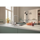 Смеситель для кухонной мойки GROHE Blue Pure Eurosmart с функцией фильтрации, с фильтром в комплекте, хром (30584000)
