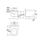 Унитаз подвесной компактный GROHE Euro Ceramic, альпин-белый (39206000)