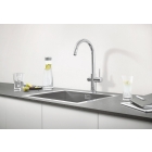 Смеситель для кухни GROHE Blue Professional с функцией фильтрации, с системой охлаждения и газирования воды, Wi-Fi, хром (31323002)