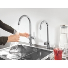 Смеситель для кухни GROHE Blue Professional с функцией фильтрации, с системой охлаждения и газирования воды, Wi-Fi, хром (31323002)