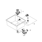 Мойка GROHE K700U с одной чашей, 457 x 406 мм, черный гранит (31653AP0)