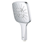 Душевой гарнитур GROHE Rainshower SmartActive 130 Cube с мыльницей, 3 режима струи, душевая штанга 900 мм, 9,5 л/мин, хром (26587000)