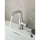 Смеситель для раковины GROHE Essence с донным клапаном, M-size, суперсталь (24173DC1)