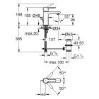 Смеситель для раковины GROHE Lineare, XS-Size, темный графит матовый (32109AL1)