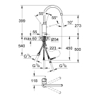 Смеситель для кухни GROHE Concetto с запорным вентилем, хром (32666001)