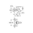 Смеситель для ванны GROHE Feel, хром (32269000)