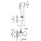 Набор для гигиенического душа GROHE Tempesta-F Trigger Spray 30, 1250 мм, хром (27514001)