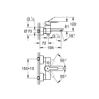 Смеситель для ванны GROHE Lineare, суперсталь (33849DC1)