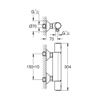 Термостатический смеситель для душа GROHE Precision Start, хром (34594000)