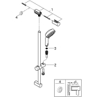 Душевой гарнитур GROHE New Tempesta Cosmopolitan 100 IV, 600 мм, 9,5 л/мин, хром (27580002-DP) (повреждена упаковка)