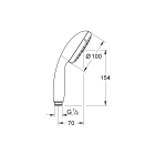 Ручной душ GROHE Tempesta 100, 2 режима, хром/белый (2759710E)